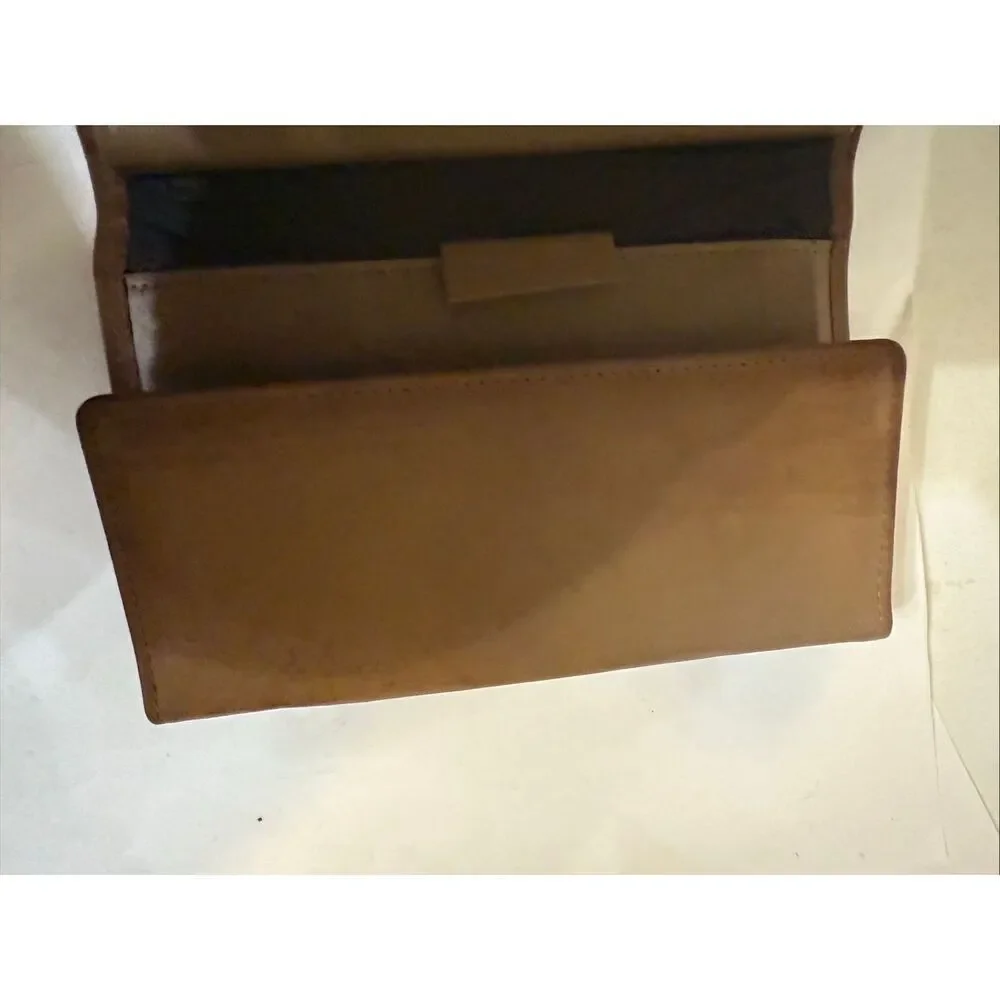 Vintage Princess Gardner Women's Leather Tri-fold Checkbook Wallet Tan OS NWOT